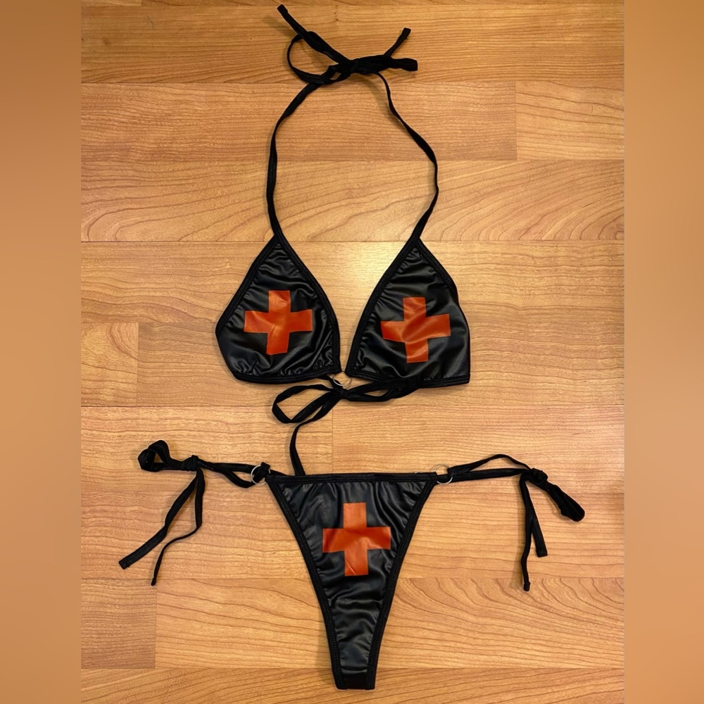Black Faux Leather & Red X Festival Set
